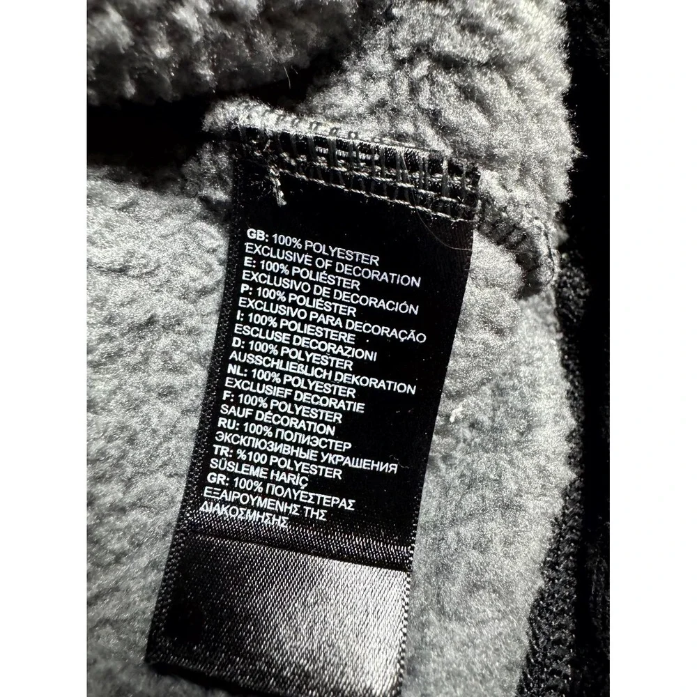 The North Face‎ Sweatshirt Mens 2XL Gray Sherpa Lined Cozy Mock Neck Quarter Zip